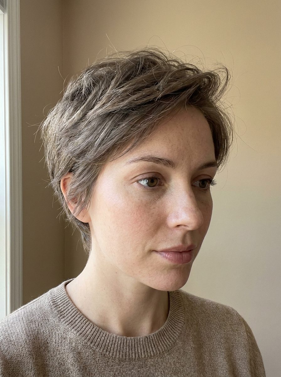 Pixie Cut mit Textur - dünnes haar